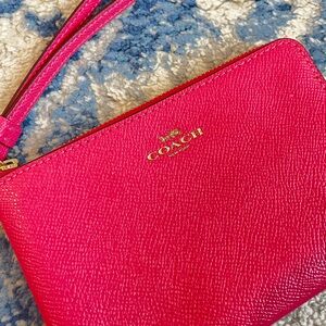 NEW Hot Pink Coach Wristlet!